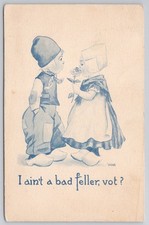 1914 Dutch Children Postcard Wall Art 