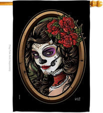La Calavera Catrina Flag Dia De Los Muertos Decorations Day of Dead Decor Room H picture