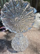 Vintage Perfume Bottle Irice Clear Imperial Glass Company Snowflake 1940s Pretty picture