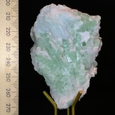 Green Tourmaline Elbaite crystals on Albite matrix mineral specimen 472ct picture