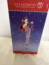Vtg Dept 56 Unicycle Santa Ornament Holiday Christmas Decor picture