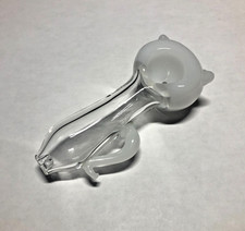 White Cat Style Smoking Glass Pipe Kitty Handmade Pipes Glass Hand Pipe picture