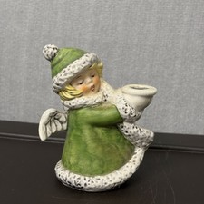 Vintage 1975 Goebel Green Christmas Angel 4