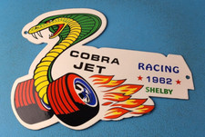 Vintage Ford Motors Sign - Cobra Jet Sales Service Shelby Porcelain Gas Oil Sign picture