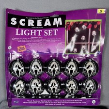 Vintage 1997 Scream Light Set Fun World Halloween Yard Scenes Ghostface Mask B picture