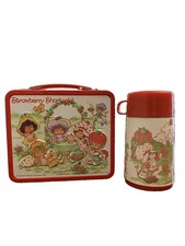 Vintage 1981 Strawberry Shortcake Metal Lunchbox/Thermos By Aladdin Industries picture