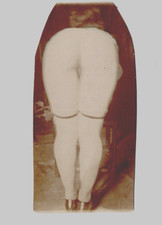 WOMAN'S BACKSIDE, SEPIA ORIGINAL PHOTO c. 1890's, ONE OF A KIND, VICTORIAN ERA picture