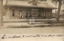 Lackawanna Railroad Station BLOOMSBURG PA Columbia Co RPPC Photo Postcard COPY picture