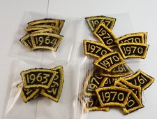 BSA: HUGE HOARD of NEW GAUZE BACK  ROCKER SEGMENTS /  for CAMP PATCH  1960s ERA picture