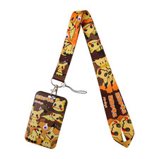 Pokemon Lanyard ID Badge Holder Mimikyu Keychain Neck Strap Anime Figure Pendant picture