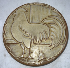 VTG Frankoma Ceramic Rooster Trivet Mid Century Pottery Frankoma 94TR 6.25” Daim picture
