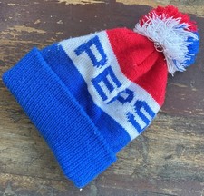 Vintage 1980s Pepsi-Cola knit beanie ski cap hat picture