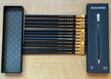 12 vintage Blackwing pencils, trees logo, soft graphite picture