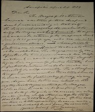 1839 ALS Maryland Governor William Grason - Joseph J Speed Regarding Deaf & Mute picture