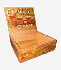 Vintage Antique 1930s Cadbury's Dairy Milk Chocolate Wooden Counter Display Box picture