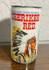 Vintage Cherokee Red Soda Steel Can 12 fl oz Cotton Club Bottling Co picture