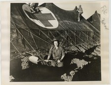 US Army Nurse WAC Woman In Combat 1944 Hospital Tent War Soldier Photo J15046 picture