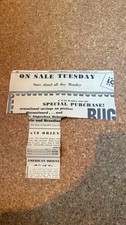 Vintage Mid-20th Century Newspaper Clipping Sale Event White Paper picture