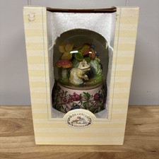 Vtg Brambly Hedge Jill Barklem 2000 Mouse Floral Snow Globe Water Globe  5