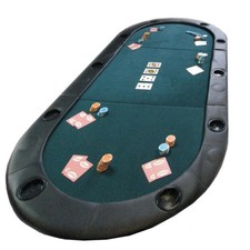 Foldable Poker Table Top Green - Seats 10, Cupholders, Padded Edges picture