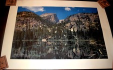 Nymph Lake & Hallet Peak Rocky Mt National Park CO Union Pacific RR Poster 26x36 picture