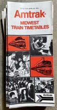 Amtrak Midwest Timetable - April 25, 1976 picture