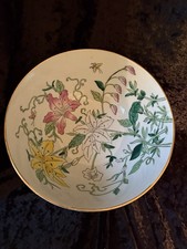 Large Decorative Oriental Bowl With Tiger Lily Motif, 10” picture