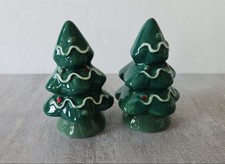 ❤️💚NWT  Ceramic Christmas Tree Salt & Pepper Shaker Set picture