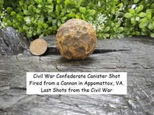 Old Rare Vintage Antique Civil War Relic Confederate Canister Shot Appomattox VA picture