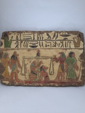 RARE ANCIENT EGYPTIAN ANTIQUITIES Stela Stone Pharaonic for Judgment Day Anubis picture