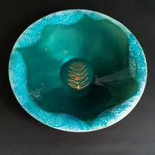 EDWARD WINTER LARGE ENAMEL BOWL, Turquoise, 13