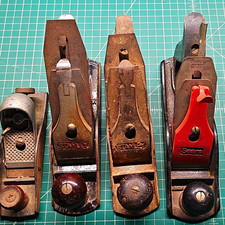 Stanley Lot of 4 Vintage Original Woodworking Planes w/ Sears picture