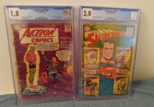 Action Comics # 242  CGC 1.8  1st Brainiac  + Superman 100 CGC 2.0  picture