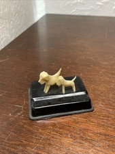 1950’s VINTAGE MINIATURE CELLULOID TERRIER DOGS PEN HOLDER JAPAN FIGURINE TINY picture