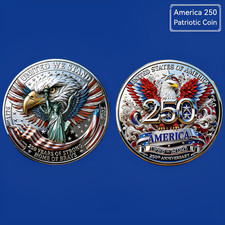 America 250 Challenge Coin 1776-2026 Patriotic Collectible Semiquincentennial picture