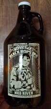 Noveske Rifles Black Hops IPA Wild River Craft Beer 64 oz Glass Growler w Cap picture