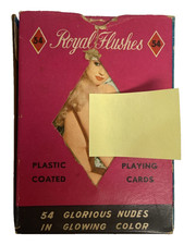Vtg Royal Flushes Nude Model Pinup Girl Playing Cards Deck #9009 Complete picture
