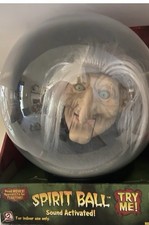 Mint Vintage Gemmy Animated Witch Spirit Ball In Box 2007 Talks Moves Lights picture