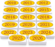 204 Pcs Car Windshield Year Stickers (2010-2026), 17 Dozen (12 per Year) picture