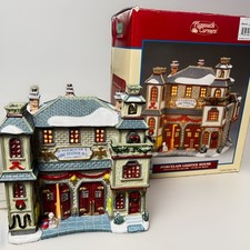 Lemax Fire Station #2 , Village Collection, Vintage 2002 Plymouth Porcelain picture