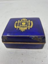 Antique Bronze & Enamel US Naval Academy Trinket Box - Used picture