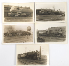 C. 1930s Illinois Terminal Railroad Steam Locomotive Photo Lot Of 5 picture