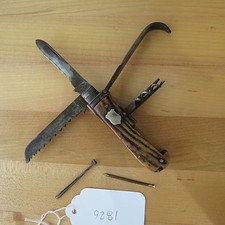 Vintage Antique Charles Shamrock knife (a lot of ware and broken blade) (l#9281) picture