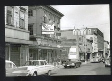 REAL PHOTO NEWPORT RHODE ISLAND DOWNTOWN STREET SCENE CARS POSTCARD COPY picture