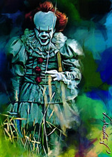 Pennywise the Clown 2024 Authentic Artist Signed Limited Edition Print 47 of 50 picture