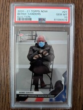 BERNIE SANDERS 2020 Topps Now Election #21 Mittens RC Rookie Card PSA 10 picture