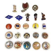 23 Vintage 1950s Advertising Badges Job Lot Golden Shred Bisto Mickey Mouse Club picture