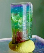 Purple Cap Watermelon Tourmaline Crystal Natural Raw Rough Specimen Untreated picture