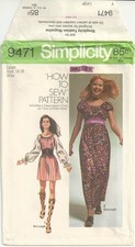 Vintage 1971 Sewing Pattern Simplicity 9471 Misses Dress Size 16-18 Bust:38-40 picture