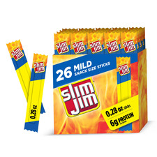 Slim Jim Smoked Meat Sticks, Mild Flavor, 6g Protein Per Serving, Snack Size, 0. picture